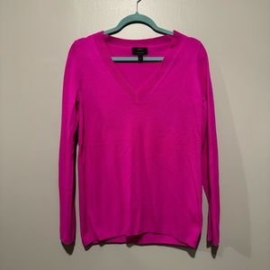 J.Crew Italian Cashmere V Neck, long Sleeve Sweater Women’s Medium